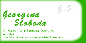 georgina sloboda business card